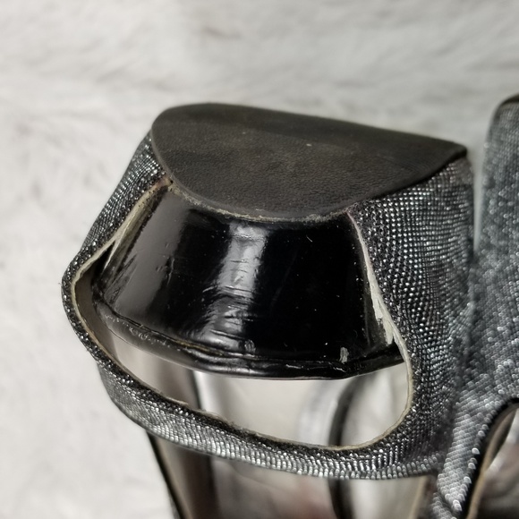 Shi | Black Leopard Peeptoe Heels - Picture 5 of 6